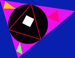 Hope. Bauhaus Rendering of the rainbow flag, including the color black.