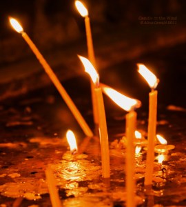 In some countries there is a local custom for people to visit three monasteries and light, at each monastery, two candles--one candle for the "Alive" (people they know and who are still alive) and for the "Dead" (people they used to know, who are now dead).
