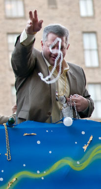 Pre-Mardi Gras Parade and Beads. Photo by Alina Oswald.