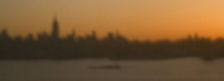 Manhattan Skyline. Pinhole photography by Alina Oswald