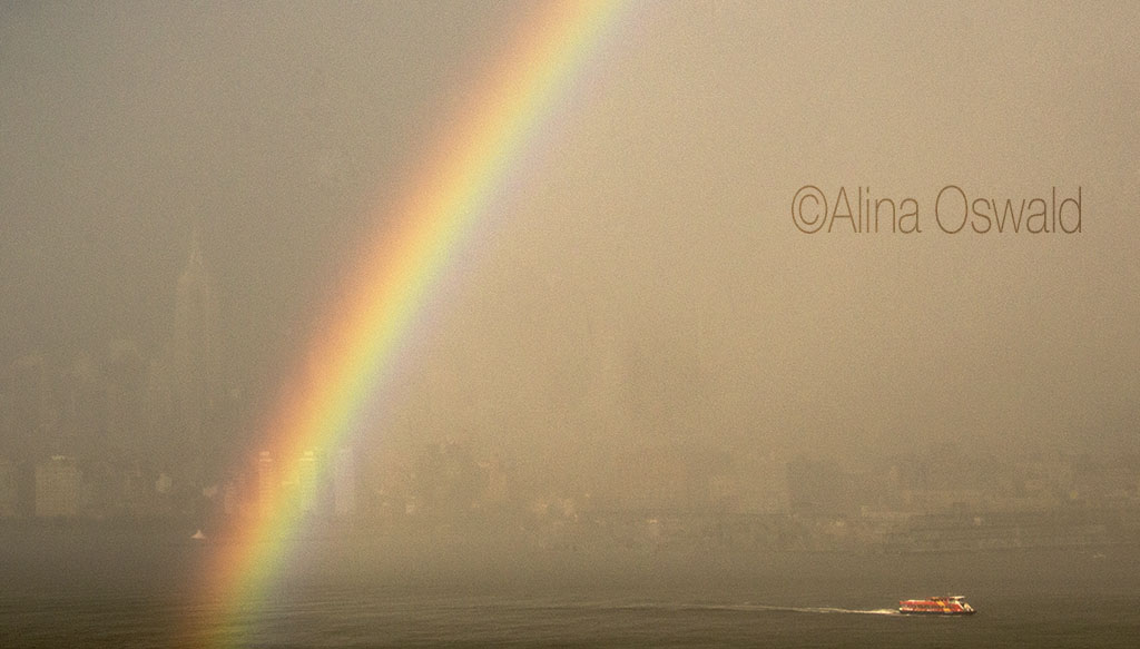 NYC Rainbow and Ferry. Photo by Alina Oswald.