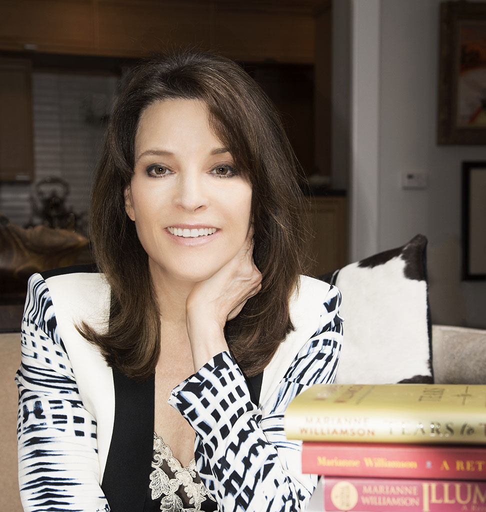Author and motivational speaker Marianne Williamson photographed by Alina Oswald for A&U Magazine--America's AIDS Magazine.