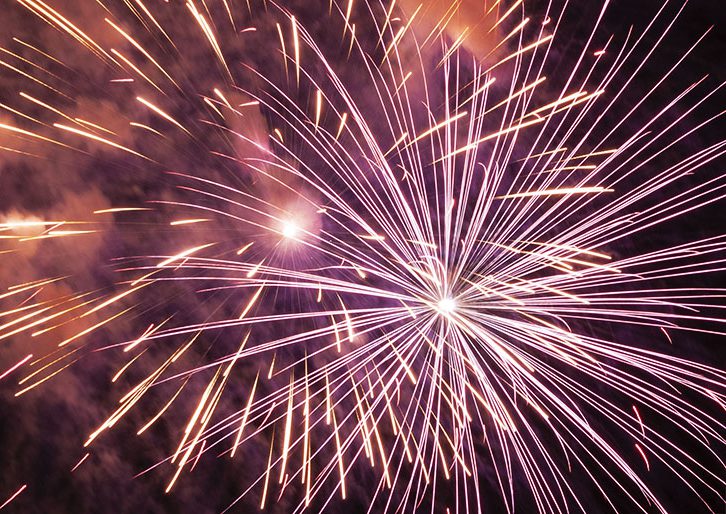 4th of July Fireworks. A Closer Look. Photo by Alina Oswald. All Rights Reserved.