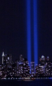 9/11 Tribute in Light. Lensbaby Photography. ©Alina Oswald.