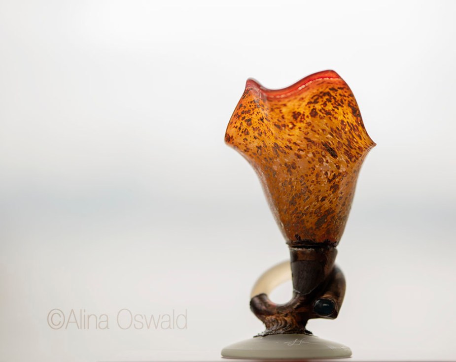 Crystal art piece photographed with a Sigma 105mm f/1.4 @ f/1.4. Photo by Alina Oswald.

