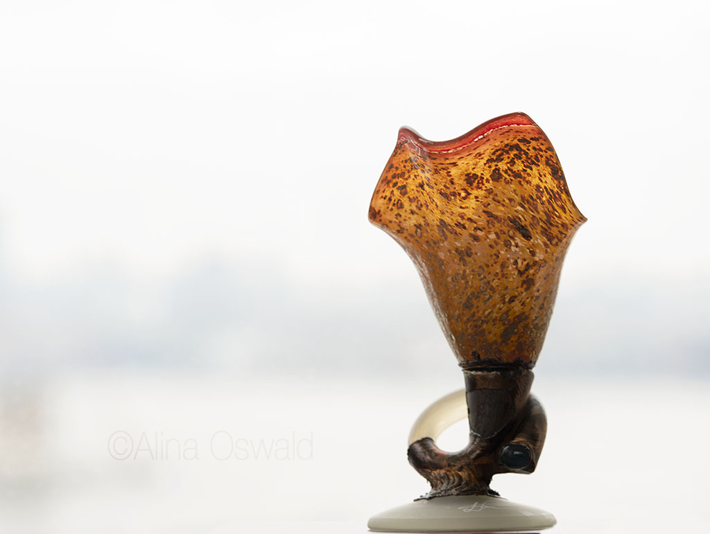 Crystal art piece photographed with a Sigma 105mm f/1.4 @ f/4. Photo by Alina Oswald.

