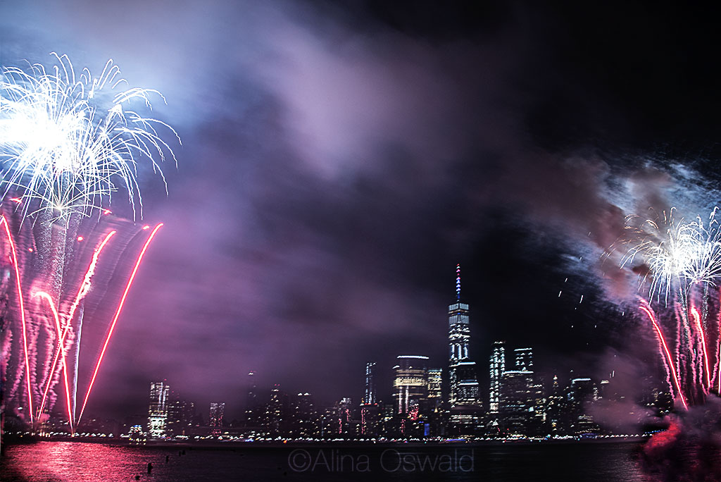 Freedom Tower and July 4th Fireworks 2018. Photo by Alina Oswald.