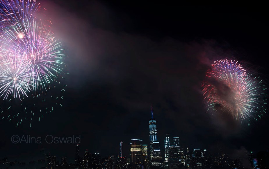 Freedom Tower and July 4th Fireworks 2018. Photo by Alina Oswald.