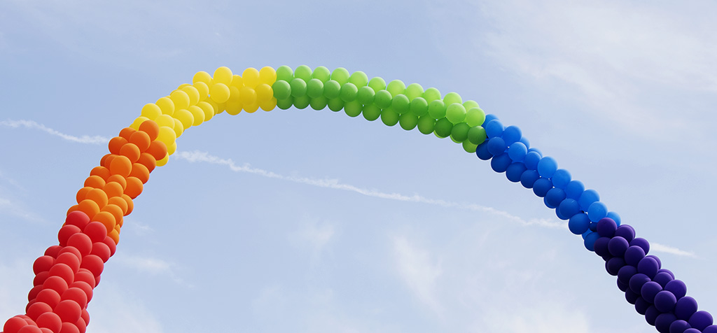 Rainbow Balloons for JC Pride Fest. ©Alina Oswald.