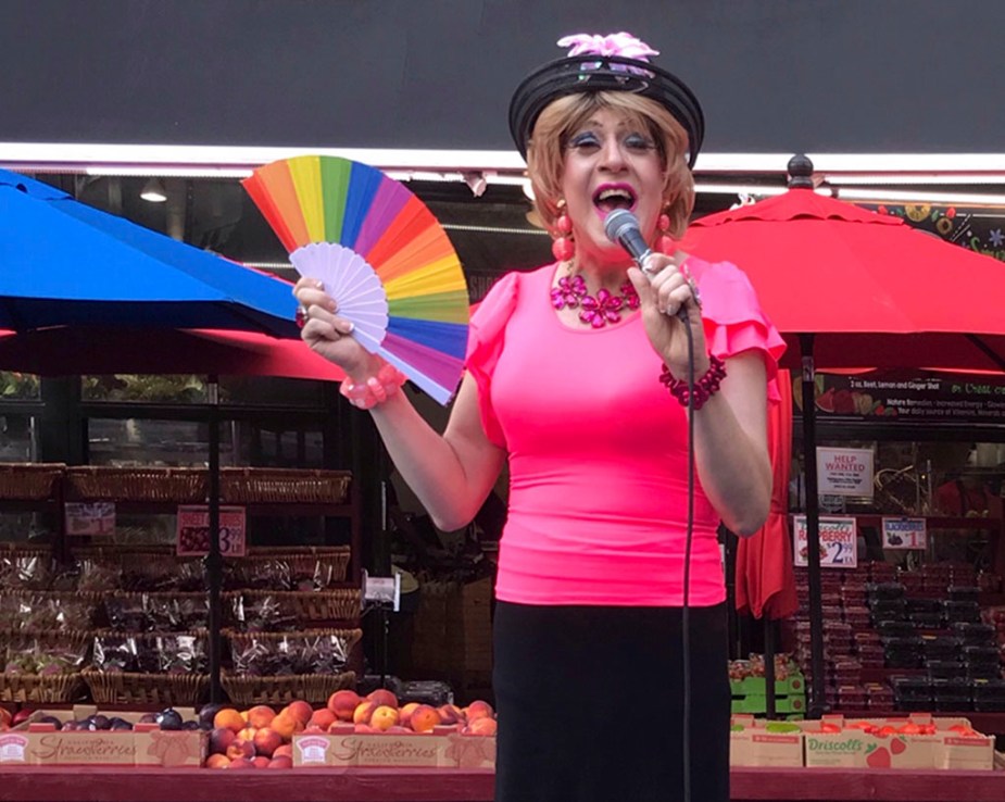 Lady Clover Honey performing at Jersey City Pride 2019. Photo by Alina Oswald.