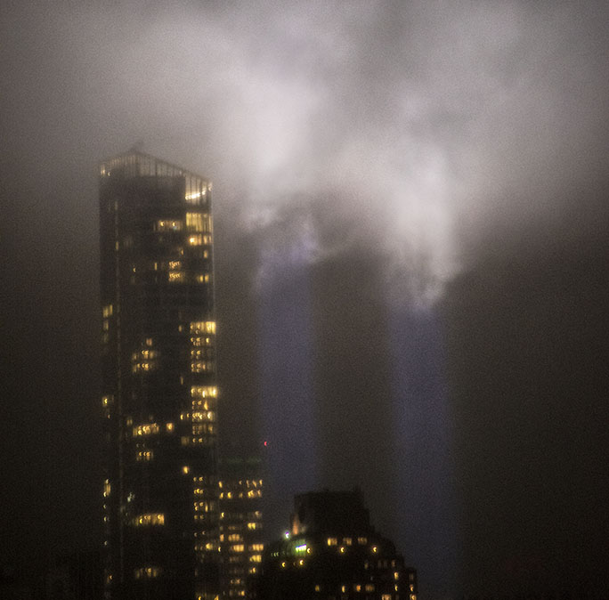 9/11 Tribute in Light, September 11, 2018. Photo by Alina Oswald.