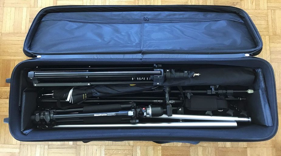 Godox CB-01 rolling bag for photo studio equipment. photo by Alina Oswald.