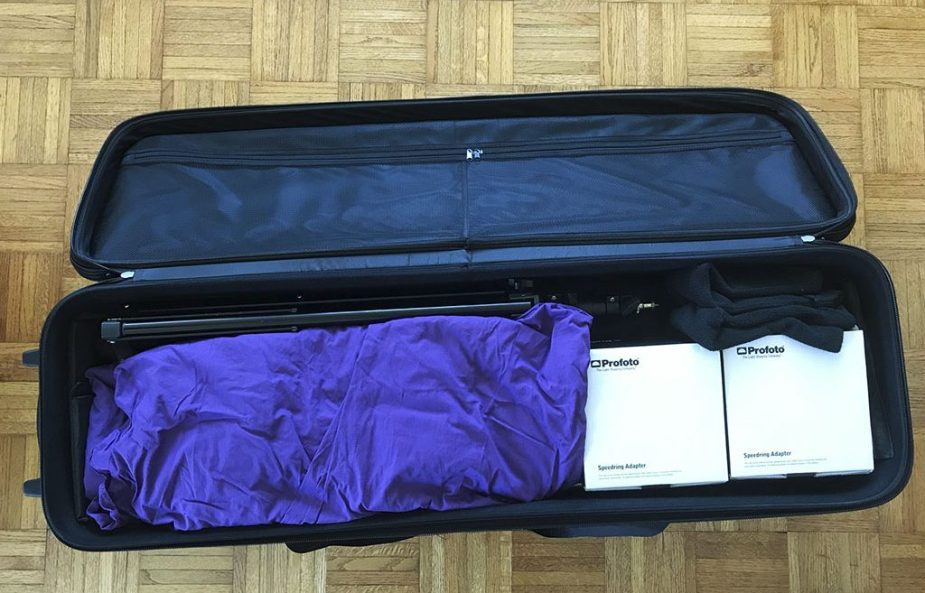 Godox CB-01 wheeled light gear bag. Rolling bag for photo studio equipment. Photo by Alina Oswald.