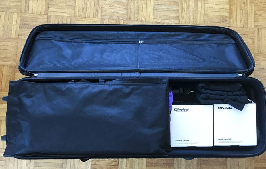 Godox CB-01 wheeled light gear bag. Rolling bag for photo studio equipment. Photo by Alina Oswald.