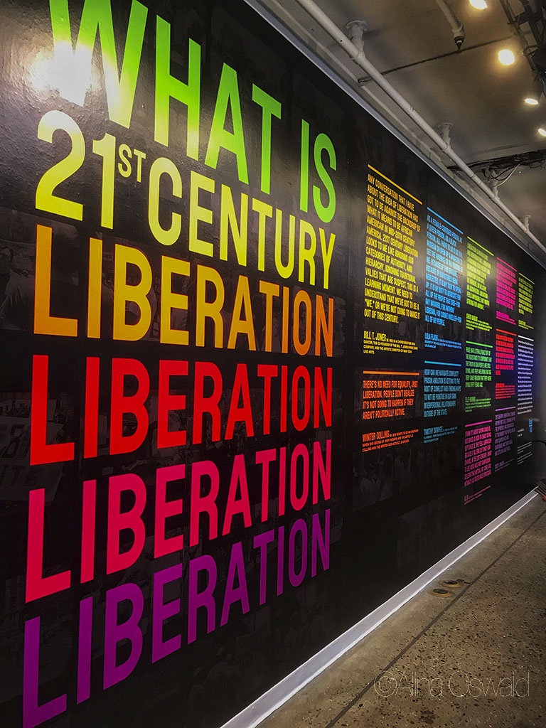 June 6, 2019: Visual AIDS What Is 21st Century Liberation? installation opening party at New York Live Arts. Avram Finkelstein and Rodrigo Moreira designed the What Is 21st Century Liberation broadsheet for Visual AIDS in conjunction with the 50th annivesary of Stonewall Riots.