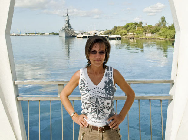 At the Arizona Memorial, Pearl Harbor, Hawaii.