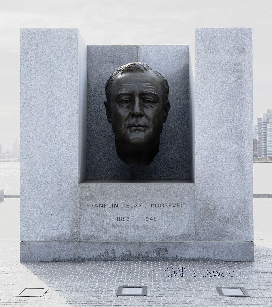 Franklin Delano Roosevelt monument on Roosevelt Island, NYC. Photo by Alina Oswald.