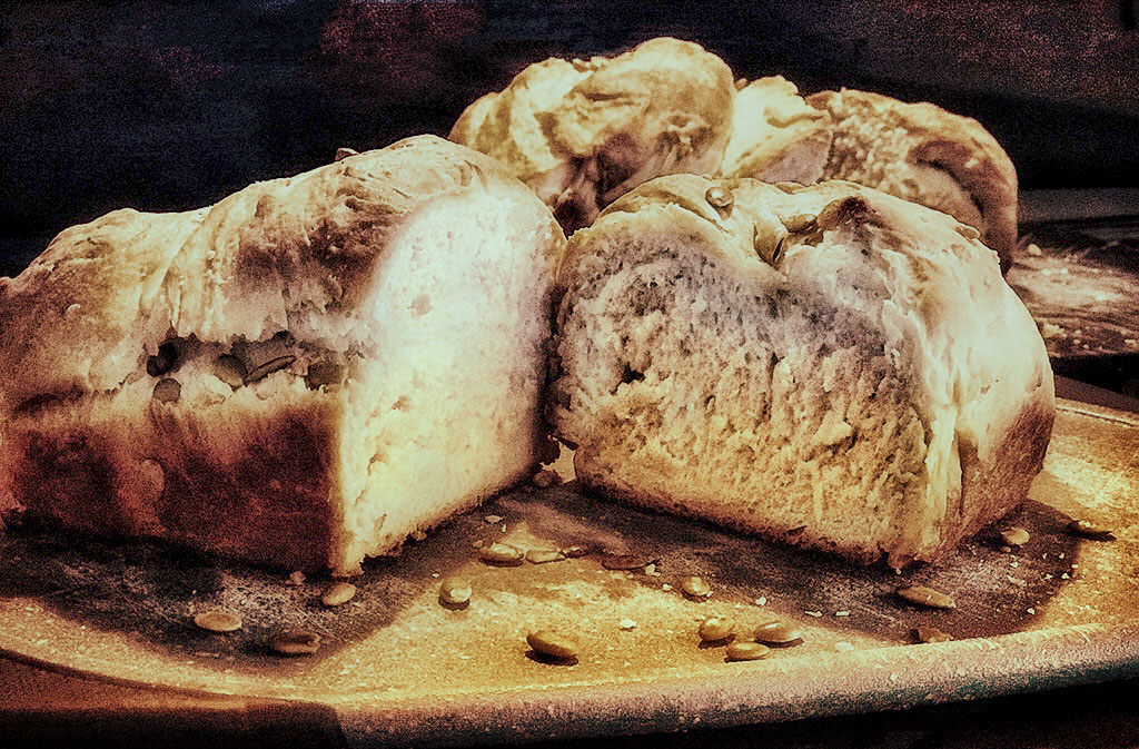 Loaf of homemade bread. Photo by Alina Oswald.