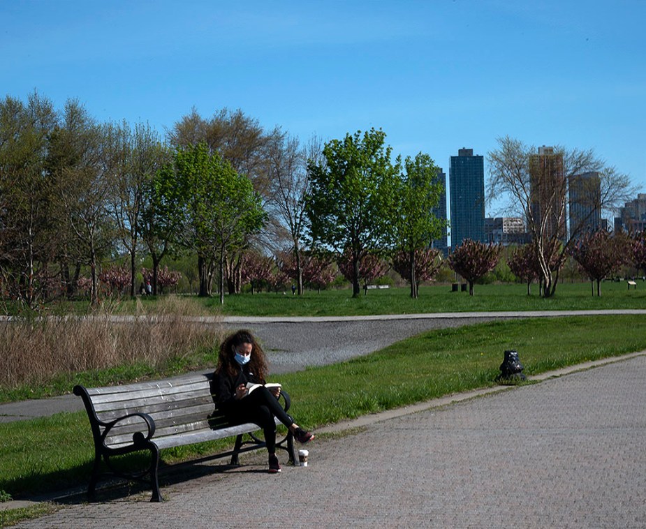 A Covid-19 May 1 in Liberty State Park. ©Alina Oswald.