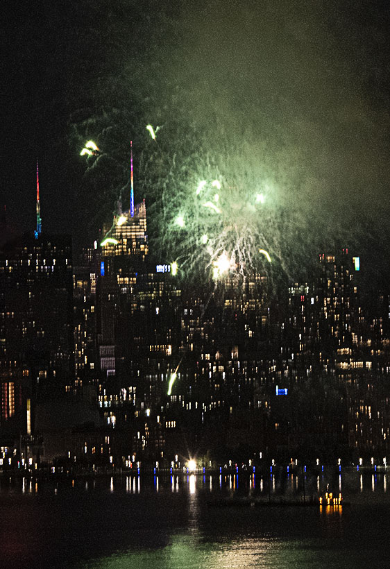 NYC Pride 2020 Fireworks. Handheld.
