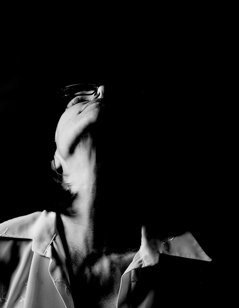 Self-portraits in black and white.