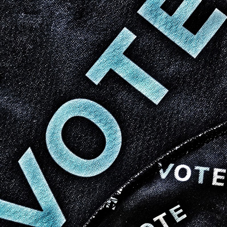 VOTE blue 2020 masks. Square crop. ©Alina Oswald. All Rights Reserved.