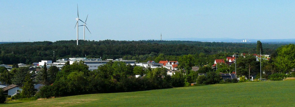 Windmills and green nature in Rossdorf, Germany. ©Alina Oswald.