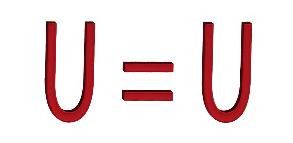 U = U design for a presentation on the U = U campaign by Alina Oswald.