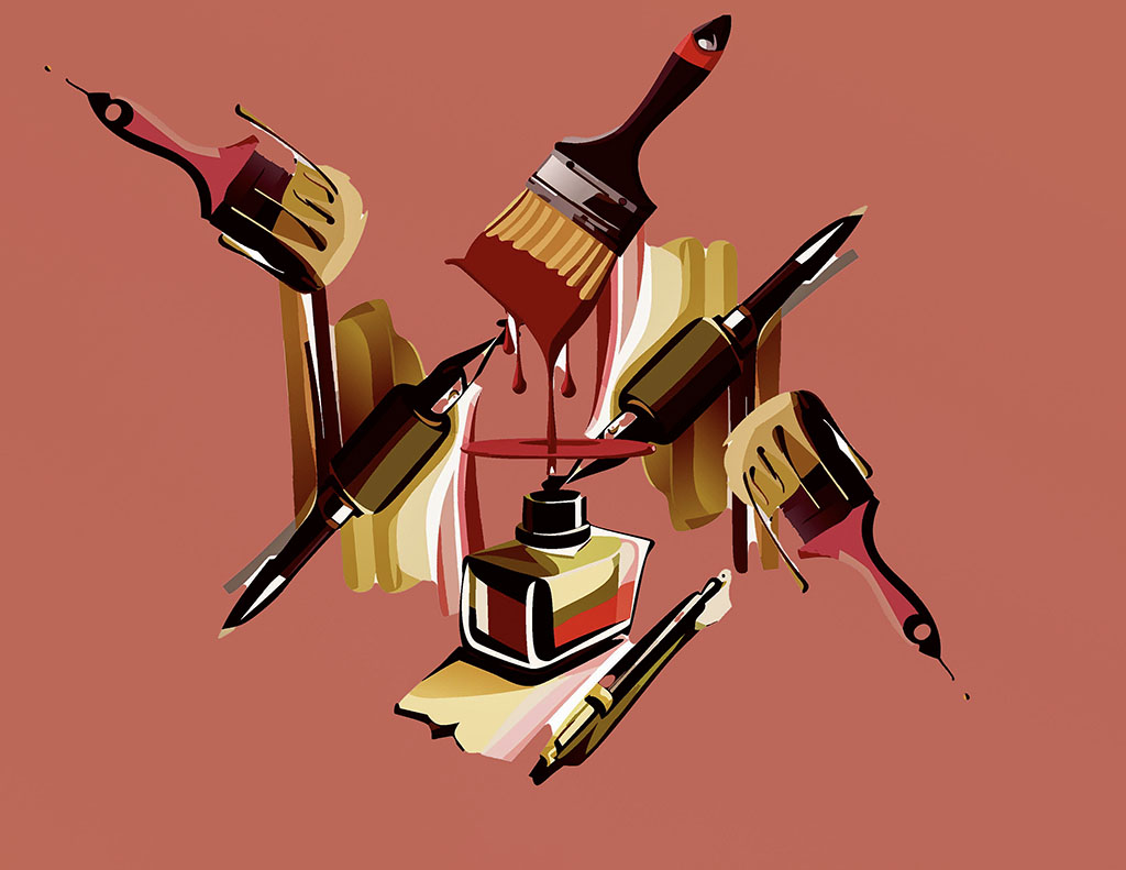 Study piece for I'm a Work of ART inspired workshop. ©Alina Oswald.