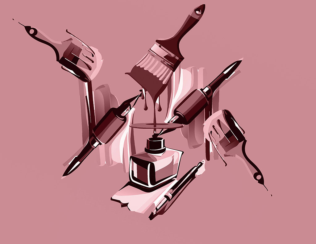 Study piece for I'm a Work of ART inspired workshop. ©Alina Oswald.