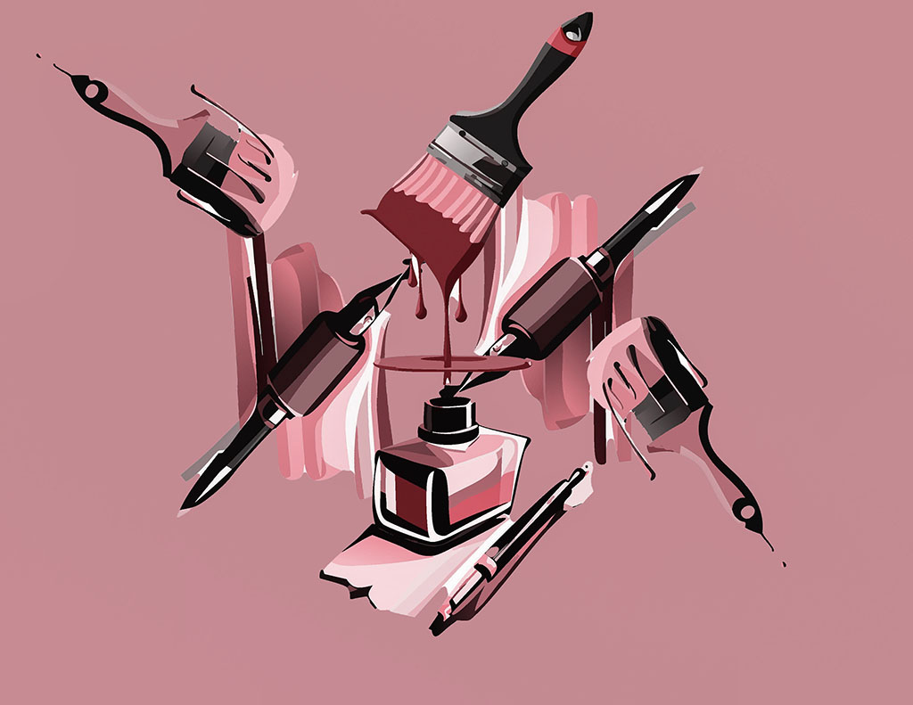 Study piece for I'm a Work of ART inspired workshop. ©Alina Oswald.