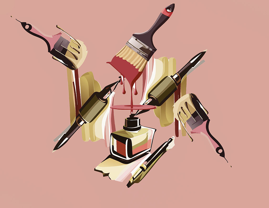 Study piece for I'm a Work of ART inspired workshop. ©Alina Oswald.