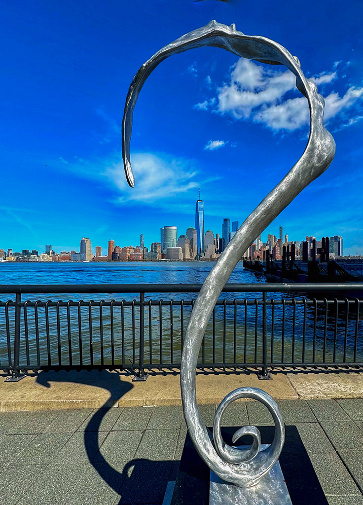 Sculptures on the waterfront. A public artwork exhibition on the Jersey City waterfront. #shotoniphone by Alina Oswald.