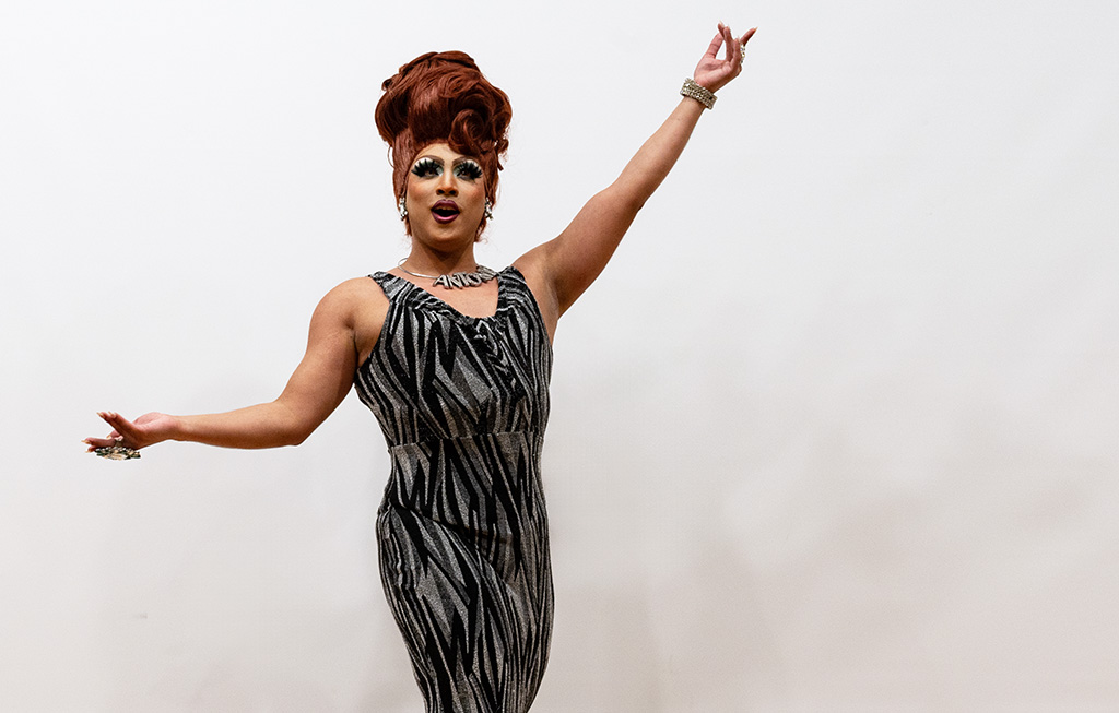 Photographing the second, 2024 JCMC Pride Talent show Presenter, Antonio. All photos ©Alina Oswald.